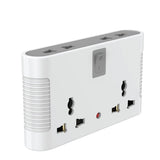 Polycab 4 Way Universal Multi-Plug with Surge Protection & Indicator | White and Grey