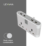 Polycab 4 Way Universal Multi-Plug with Surge Protection & Indicator | White and Grey