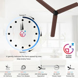 Polycab Silencio Mini DLX 1200mm 5-Star Advanced BLDC Ceiling fan 【Mocha Brown】
