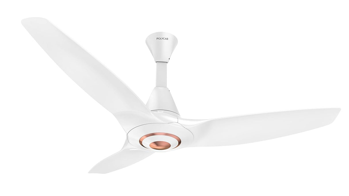 Polycab Silencio Cruiser 1200mm BLDC Premium Silent Ceiling Fan 【White Rose Gold】