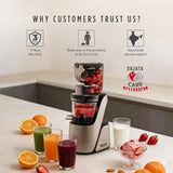 Sujata SJ01 250W Cold Pressed Slow Juicer for Fruit, Vegetable Juices, Nut Milks