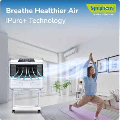 Symphony Sumo 60 Window Air Cooler | 3-Side Cooling | 60L Tank | Powerful Blower | White