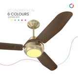 Polycab Superia SP01 1200mm Premium Under-light Ceiling fan (Antique Brass Rosewood)