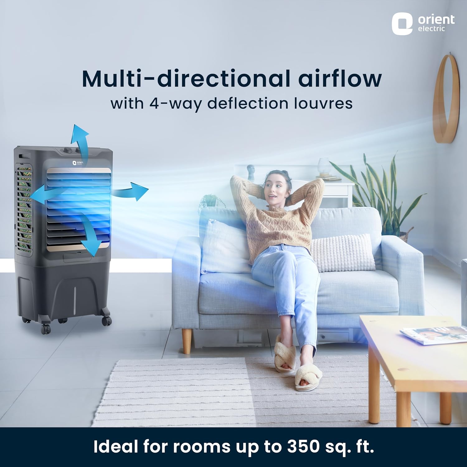 Orient Electric Tornado 52 Litre Desert Air Cooler (Dark Grey