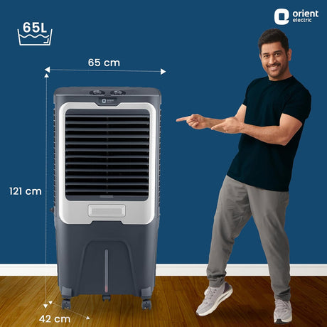 Orient Electric Tornado 65L has dimensions 65cmx121cmx42cm