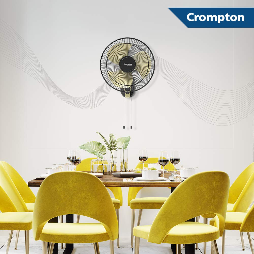 Crompton Torpedo 400mm High Speed Wall Fan (Black Yellow)