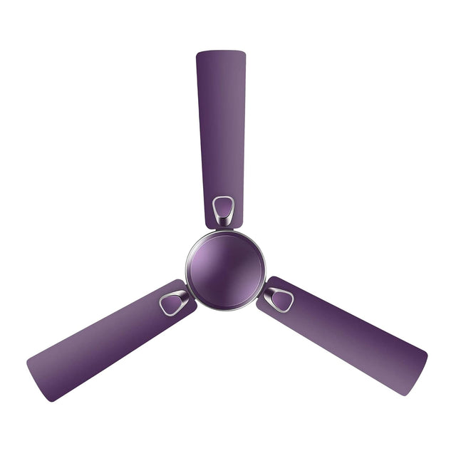 Purple ceiling fan on a white background