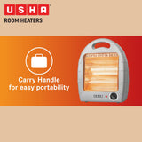 Usha 4002 800-Watt 2 Rod Halogen Heater with Safety Mesh (Grey)