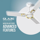 Havells Glaze 1200mm Decorative Finish Ceiling Fan (Elegant White Gold)