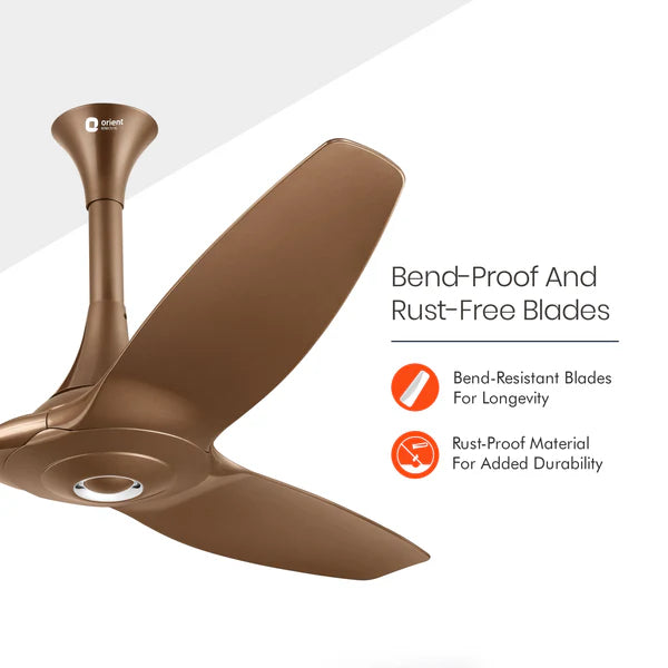 Orient Electric Aeroquiet BLDC 1200mm Noiseless Ceiling Fan (Caramel Brown)