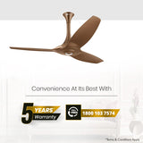 Orient Electric Aeroquiet BLDC 1200mm Noiseless Ceiling Fan (Caramel Brown)