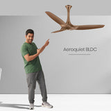 Orient Electric Aeroquiet BLDC 1200mm Noiseless Ceiling Fan (Caramel Brown)