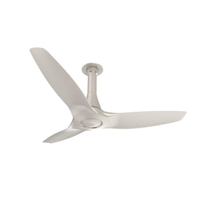 Ceiling fan with three blades on a white background