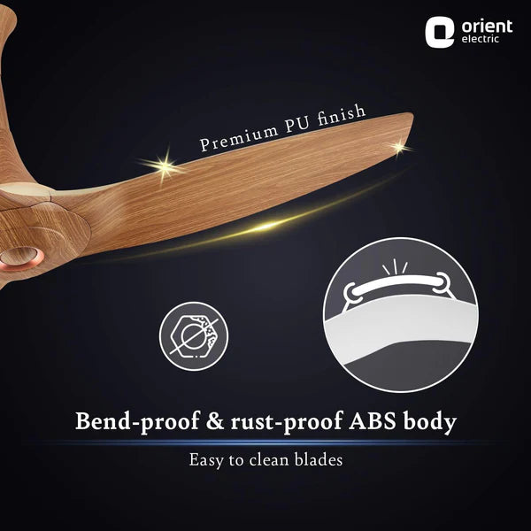 Orient Electric Aeroquiet 1230mm Premium Ceiling Fan (Pine Wood)