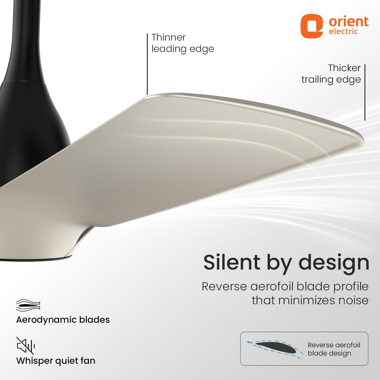 Orient Electric Aerosilent 1200mm BLDC Ceiling Fan with Remote | Dune Gold