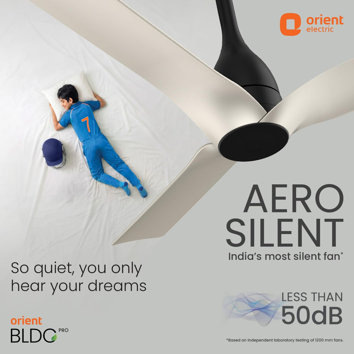 Orient Electric Aerosilent 1200mm BLDC Ceiling Fan with Remote | Dune Gold