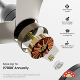 Orient Electric Aerosilent 1200mm BLDC Ceiling Fan with Remote | Dune Gold