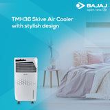 Bajaj Shield Series Skive Nios 36L Tower Air Cooler White