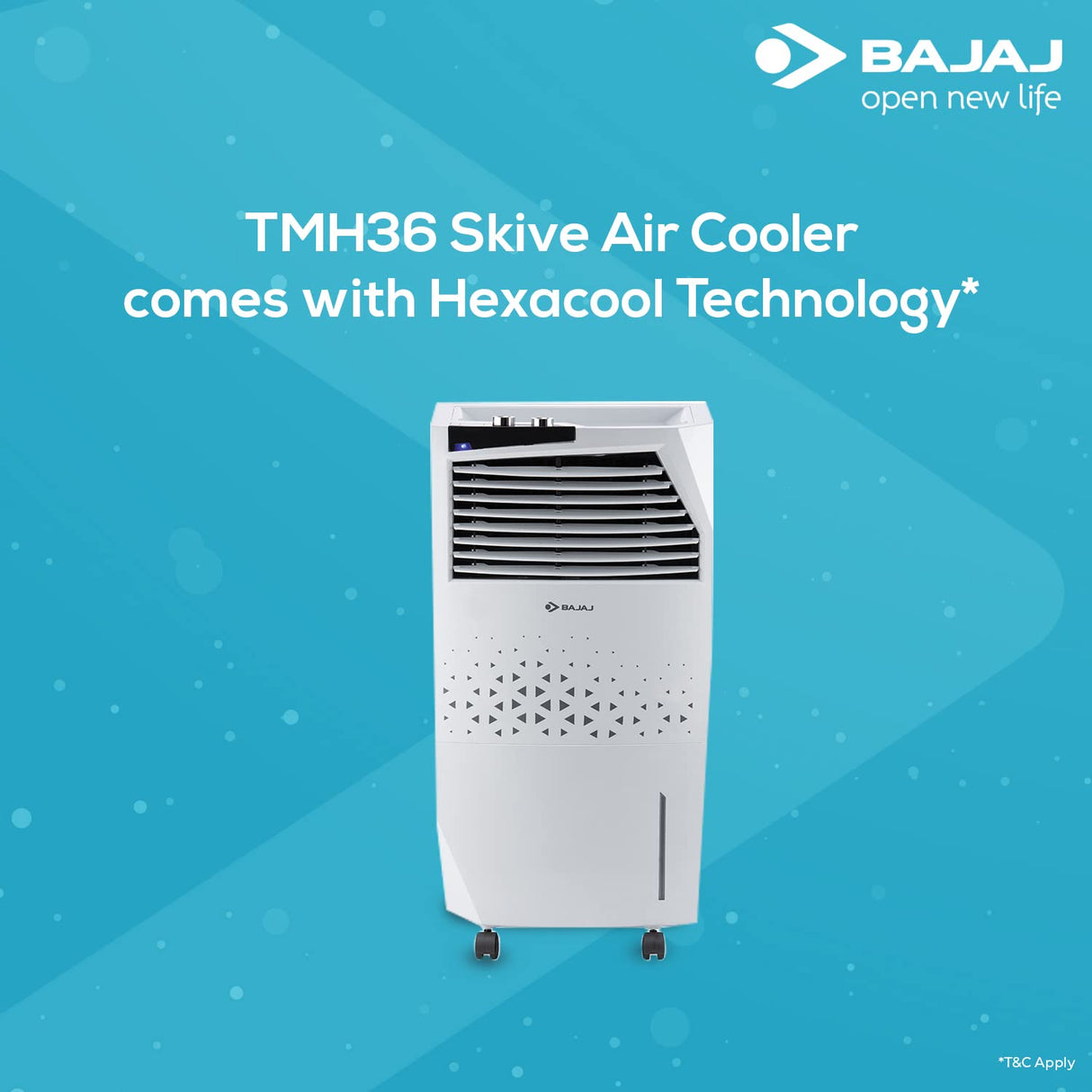 Bajaj Shield Series Skive Nios 36L Tower Air Cooler White