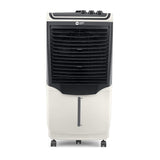  Orient Electric Avante 90 Litre Desert Air Cooler with white & grey color, featuring castor wheels for mobility and an ice chamber on the top front.
