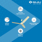 Bajaj Hurricane 1200mm Ceiling Fan  Opal White