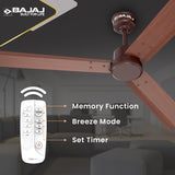 Bajaj Classico Sleek Wood 1200mm BLDC Ceiling Fans with Remote 【Walnut Wood】