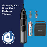 Philips Nose Trimmer NT3650/16 Cordless Nose, Ear & Eyebrow Trimmer (Grey)