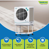 Symphony Jumbo 51 Desert Air Cooler With Trolley (51L, White)