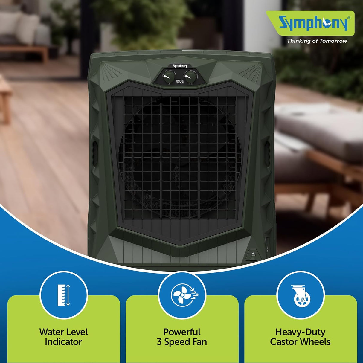 Symphony Air Force 160 Desert Air Cooler (Militry Green)