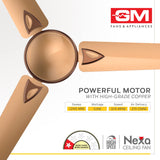 GM Nexa Decorative  Ceiling Fan 1200mm ( Rose Gold )