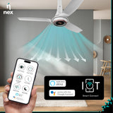 Nnex by Bajaj Dryft A95 Bldc IOT 1200mm Premium Ceiling Fan (Classic White)
