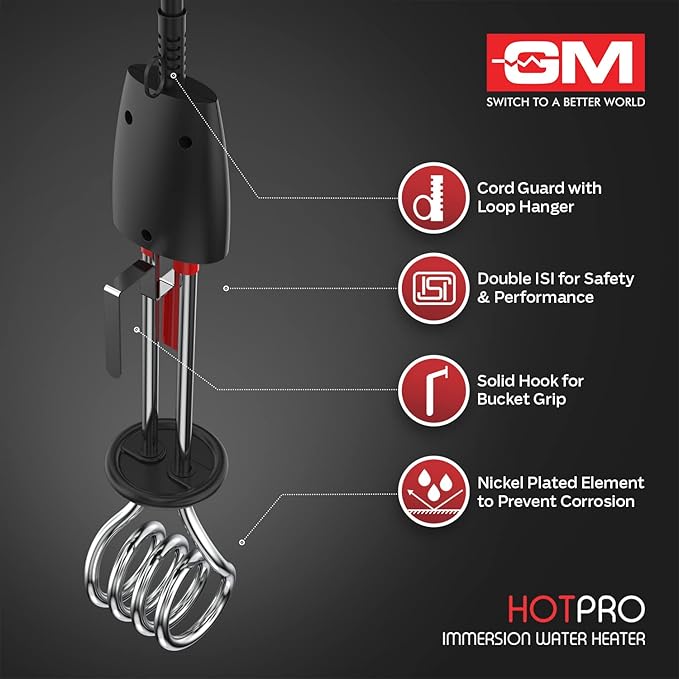 GM Immersion Rod 1000W 6 AMP  Water Heater