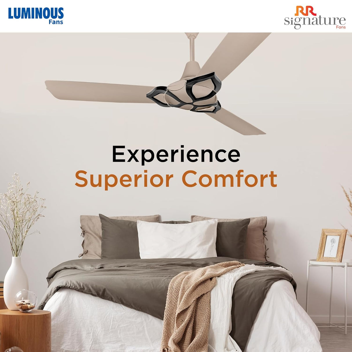 RR Signature Jaipur Gangaur BLDC 5 Star Designer Ceiling Fan With Remote (Champagne Gold)