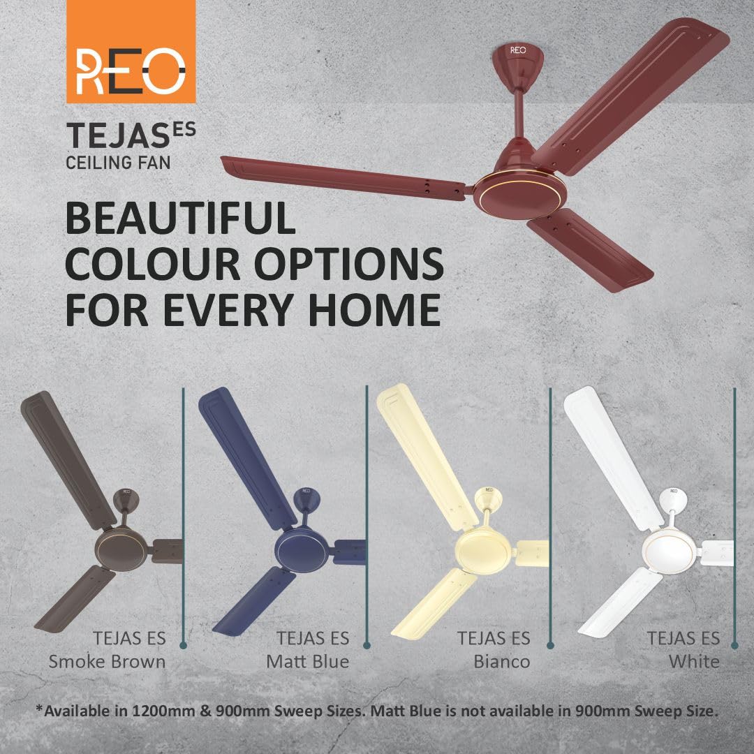 Havells Reo Tejas ES 900mm Ceiling Fan | High Speed | Brown