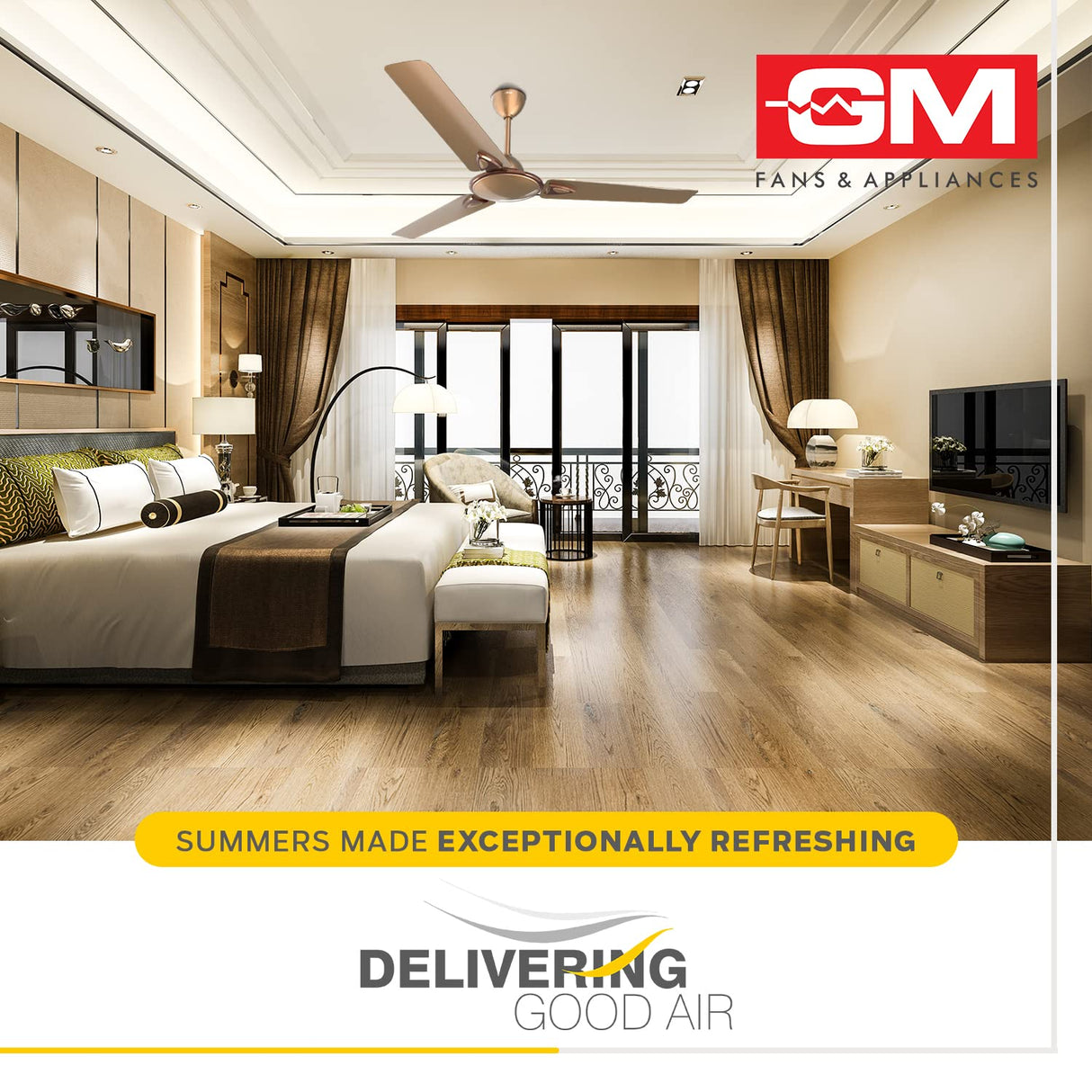 GM Nexa Decorative  Ceiling Fan 1200mm ( Rose Gold )