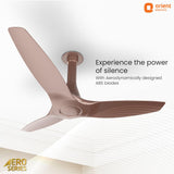 Orient Aeroquiet Neu 1S 1230Mm Ceiling Fan Tangerine Brown