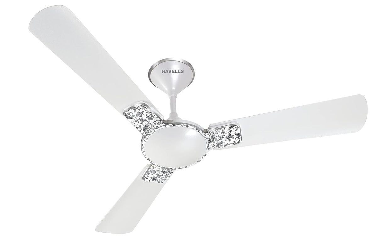 Havells Enticer Art 1400mm Ceiling Fan (Pearl White Chrome)