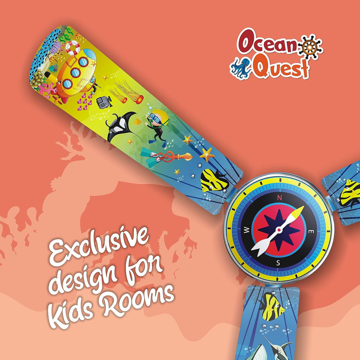 Havells Ocean Quest 1200mm Ocean Kids Ceiling Fan (Multi Ocean Quest)