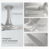 Orient Electric Aeroquiet Neu BLDC 1230mm Ceiling Fan with remote (Platinum Gold)