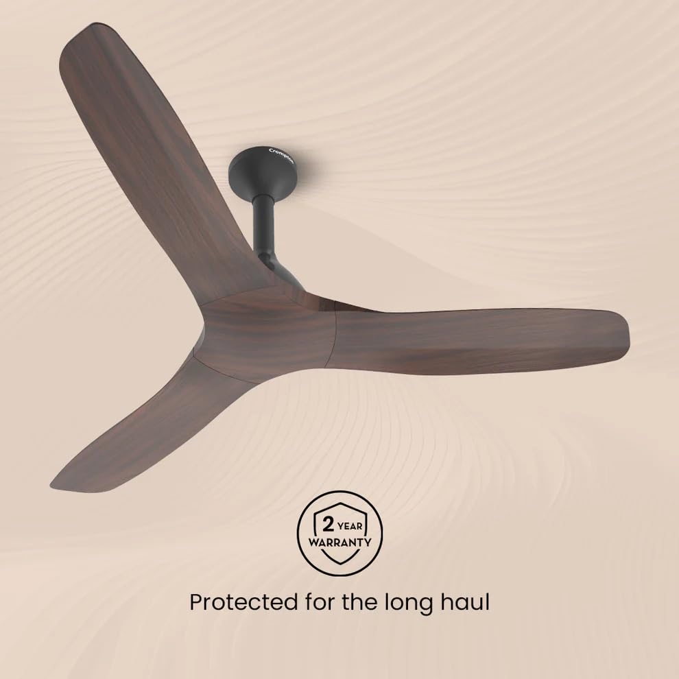 Crompton Silent Pro Fluido Wave 1200 mm Ceiling Fan (Sheesham Wood)