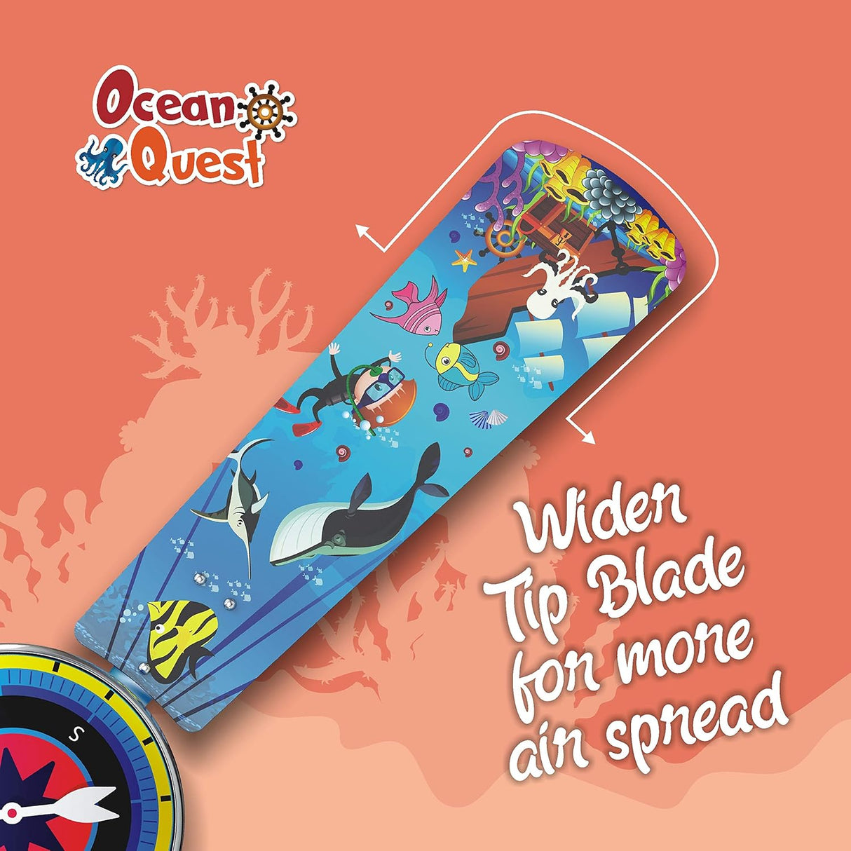 Havells Ocean Quest 1200mm Ocean Kids Ceiling Fan (Multi Ocean Quest)