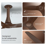 Orient Aeroquiet Neu 1S 1230mm Ceiling Fan Truffle Wood