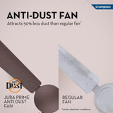 A crompton ceiling fan has an anti dust fan which attracts 50% less dust then regular fan 