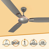 Crompton Toro 1200mm High Speed | 1-Star Rated Ceiling Fan (Warm Grey)