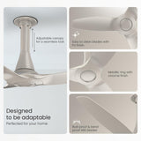 Orient Aeroquiet Neu Bldc 5S 1230mm Ceiling Fan Cream Latte