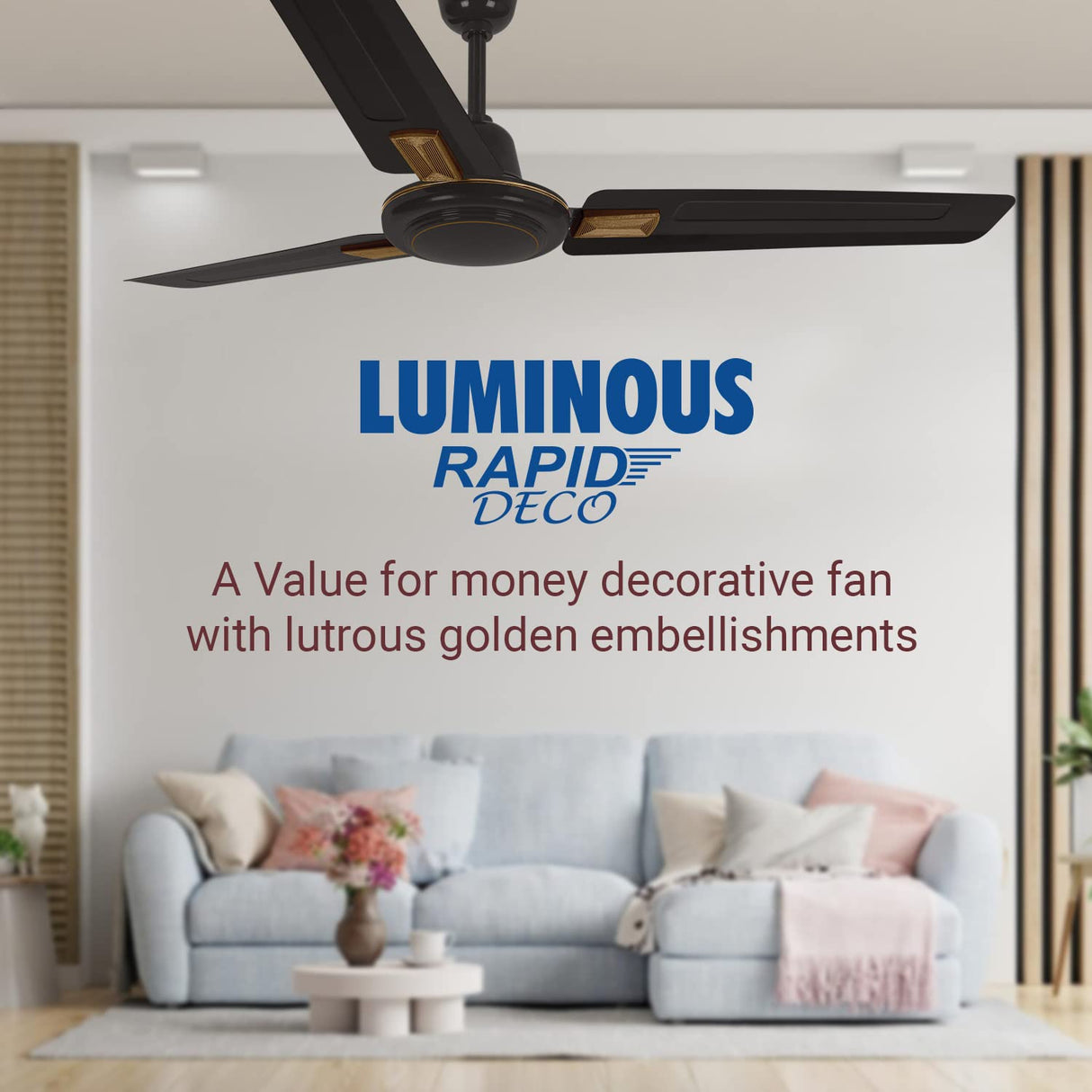 RR Signature Rapid Deco 1200mm Ceiling Fan (Velvet Brown)
