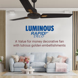 RR Signature Rapid Deco 1200mm Ceiling Fan (Velvet Brown)