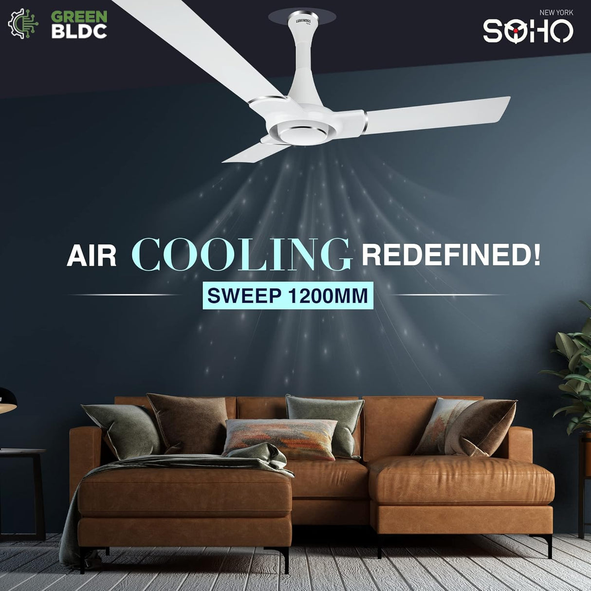 RR Signature SOHO 1200mm BLDC Ceiling Fan (Alice White)
