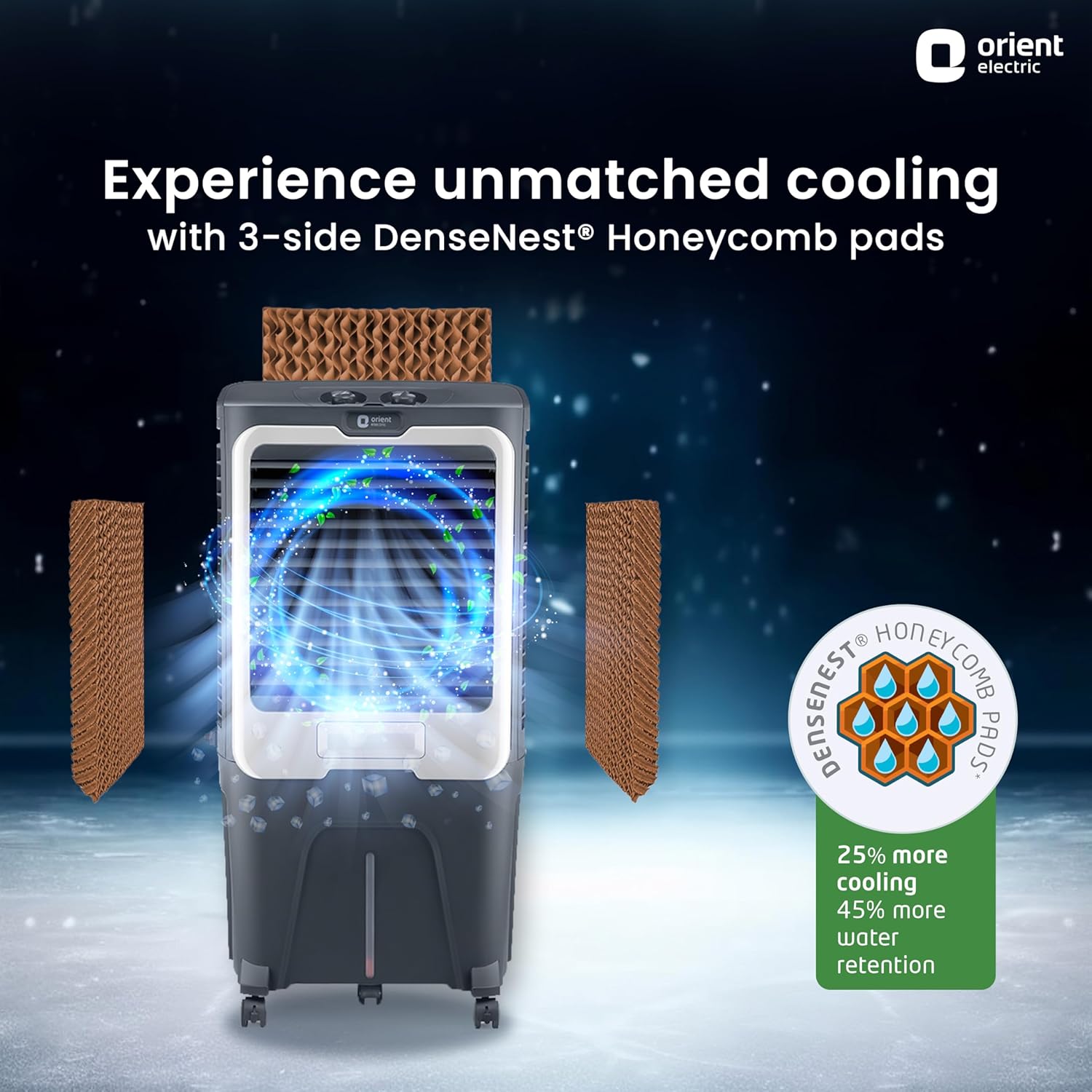 Orient Electric Ultimo 65L Desert Air Cooler (Grey