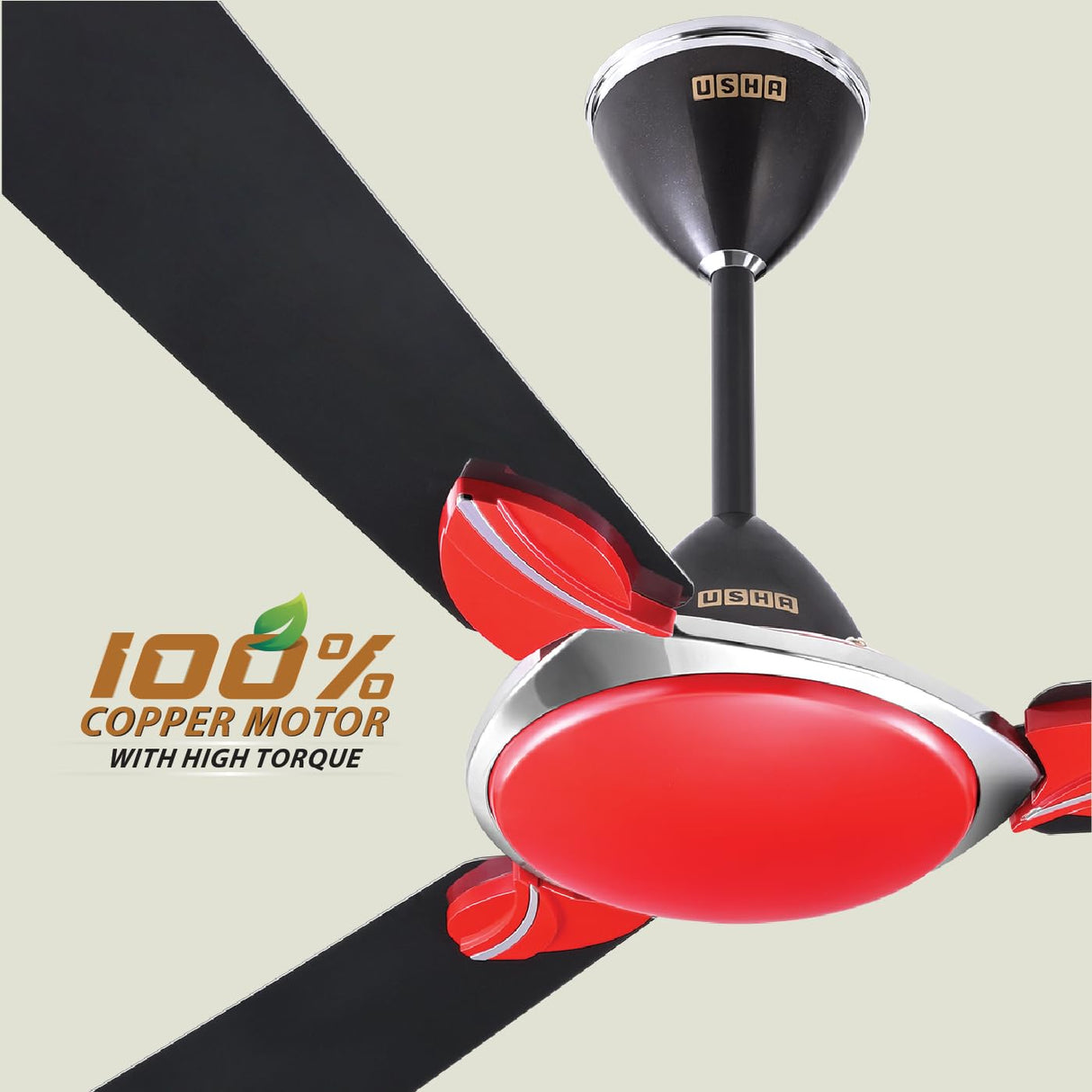 Usha Super Striker 1200mm Energy Saving Ceiling Fan (Charcoal)